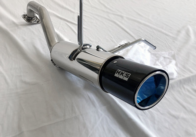 HKS Hi-Power Muffler 2014+ Honda Fit Sport GK5 w/ Carbon Tips HKS Catback  AXOPROS