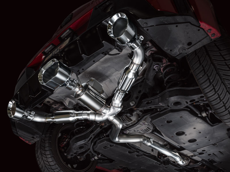 AWE 23-24 Toyota GR Corolla Track Edition Catback Exhaust - Chrome Silver Tips AWE Tuning Catback  AXOPROS