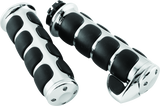 Kuryakyn Premium ISO Grips With Throttle Boss Dual Cable Chrome Kuryakyn Grips  AXOPROS