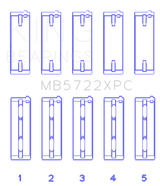 King 2007+ Mitsubishi 4B11T EVO X Coated Performance Main Bearing Set - Size STDX King Engine Bearings Bearings  AXOPROS