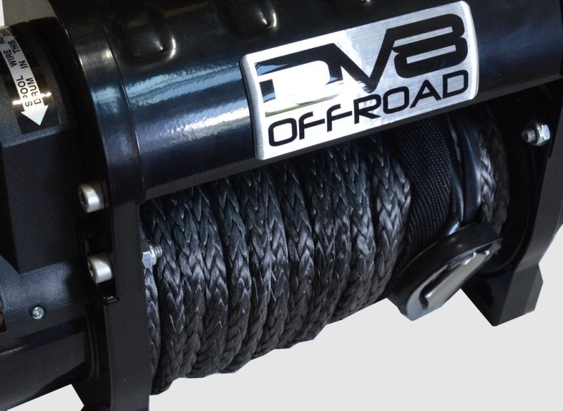 DV8 Offroad 12000 LB Winch w/ Synthetic Line & Wireless Remote - Black DV8 Offroad Winch Kit  AXOPROS