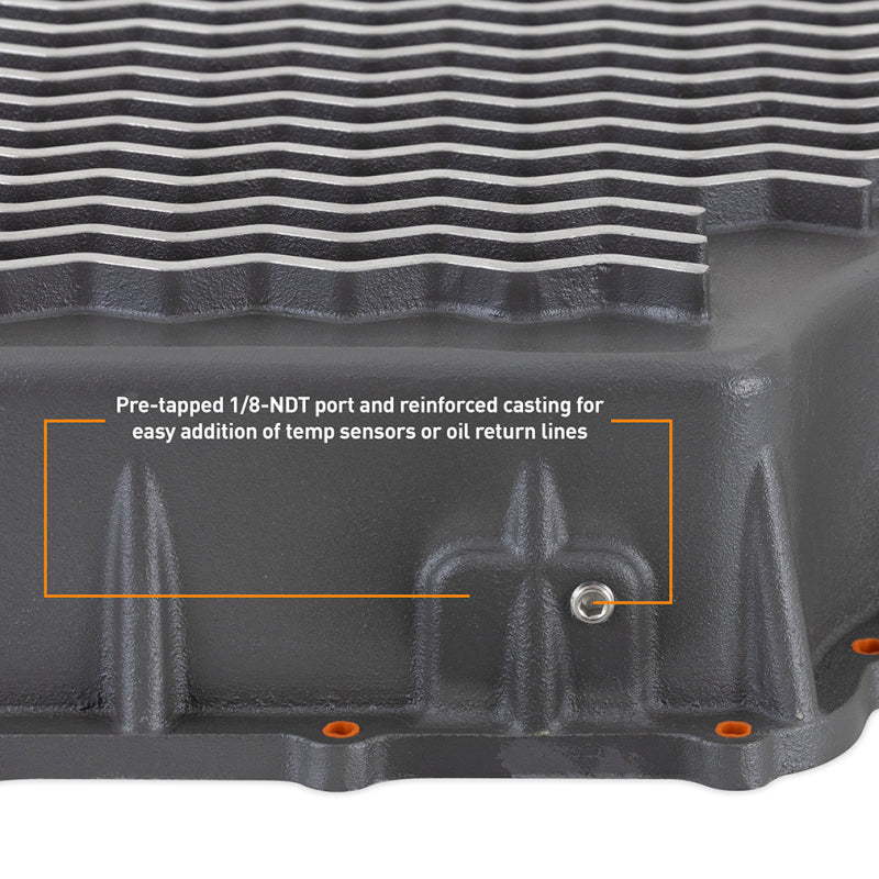 Mishimoto 2011+ Powerstroke 6R140 Transmission Pan - Cast - GR Mishimoto Transmission Pans  AXOPROS