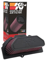 K&N 09-11 Suzuki GSXR 1000 Replacement Air Filter 11.063in L x 5.688in W x 3.375in H K&N Engineering Air Filters - Direct Fit  AXOPROS