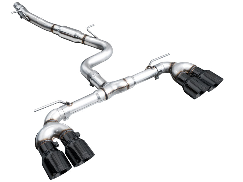 AWE MK8 Volkswagen Golf R 3in Track Edition Quad Exhaust - Diamond Black Tips AWE Tuning Catback  AXOPROS