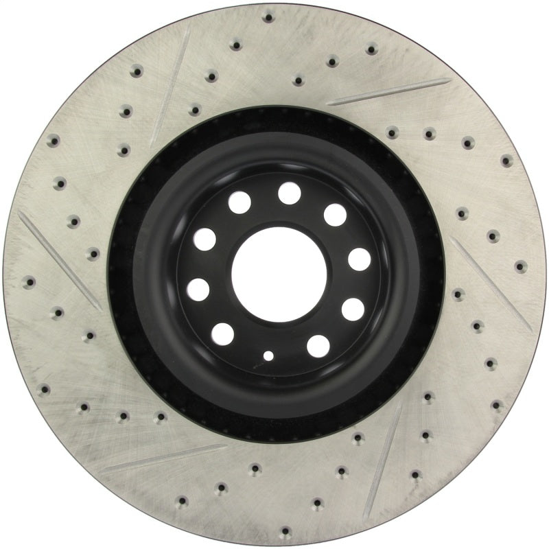 StopTech 09 VW Passat CC / 06-09 Passat Slotted & Drilled Left Front Rotor Stoptech Brake Rotors - Slot & Drilled  AXOPROS