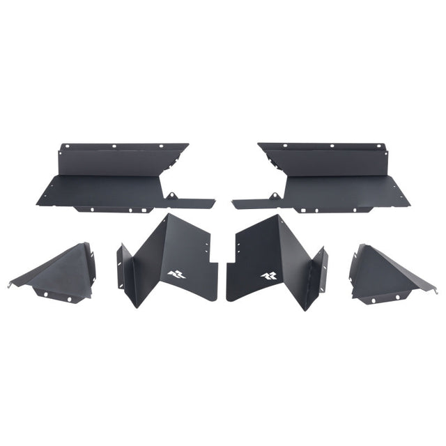 Rugged Ridge Inner Fender Liners Rear Aluminum Black 20-21 Jeep Gladiator JT Rugged Ridge Fender Flares  AXOPROS