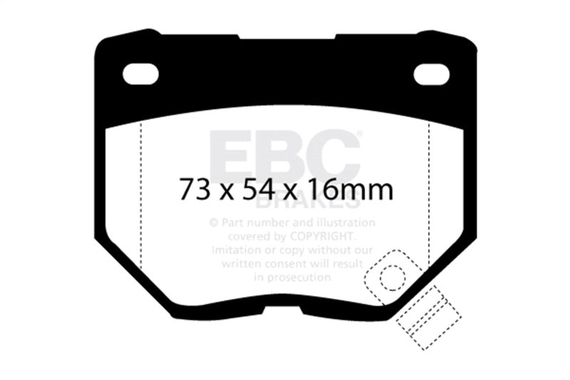 EBC 89-95 Nissan Skyline (R32) 2.6 Twin Turbo GT-R Redstuff Rear Brake Pads EBC Brake Pads - Performance  AXOPROS