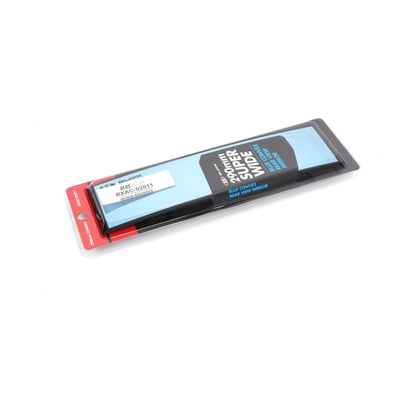 BLOX Racing 290mm Convex Mirror Black Frame Blue Tint BLOX Racing Rear View Mirrors  AXOPROS