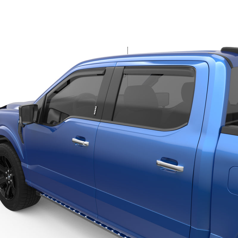 EGR 15+ Ford F150 Crew Cab In-Channel Window Visors - Set of 4 - Matte (573495) EGR Wind Deflectors  AXOPROS