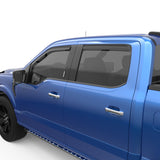 EGR 15+ Ford F150 Crew Cab In-Channel Window Visors - Set of 4 - Matte (573495) EGR Wind Deflectors  AXOPROS