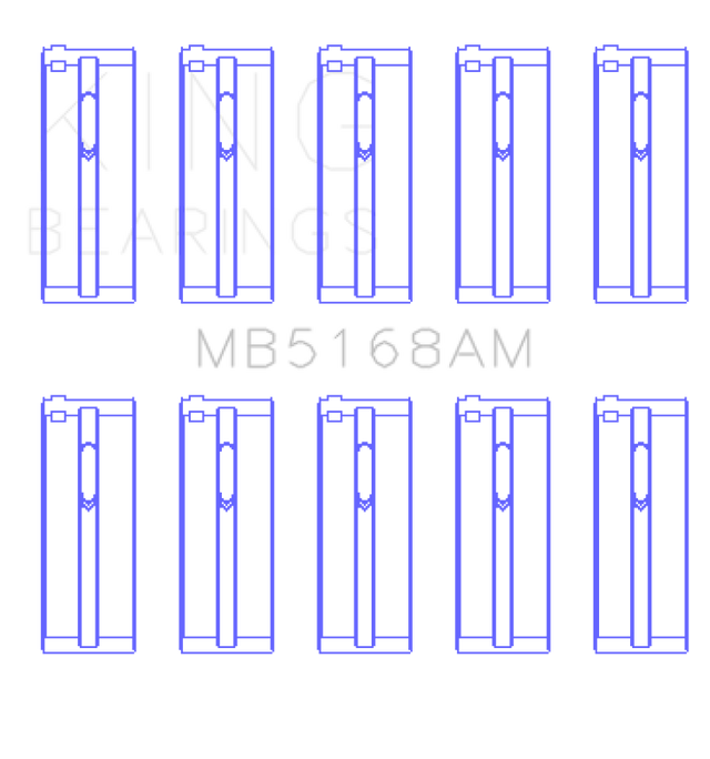 King Acura F22B1/Honda F22A1/F22A6/F22B1/F22B2/F22B6 Main Bearing Set - Size STD King Engine Bearings Bearings  AXOPROS