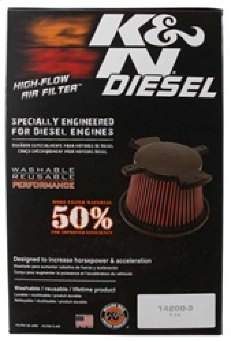 K&N 10-11 Dodge Ram 2500/3500/4500/5500 6.7L L6 Diesel Replacement Air Filter K&N Engineering Air Filters - Drop In  AXOPROS