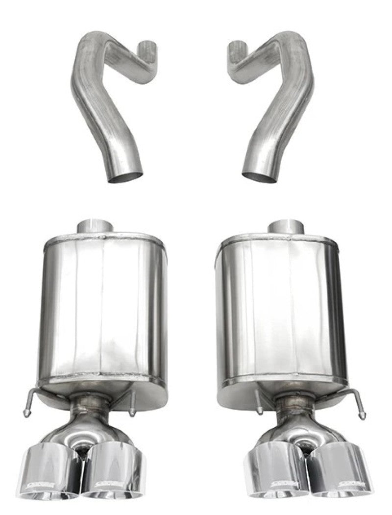 Corsa 06-13 Chevy Corvette C6 Z06 7.0L / 09-13 ZR1 6.2L Polished AxleBack Exhaust w/4.5in Twin Tips CORSA Performance Axle Back  AXOPROS