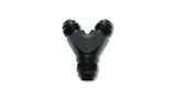 Vibrant Billet Aluminum Y-Block Fitting with 1/8in NPT Port - 3/8in NPT x 3/8in NPT x 3/8in NPT Vibrant Fittings  AXOPROS