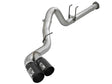 aFe Rebel XD 4in SS DPF-Back Exhaust 17-18 Ford Diesel Trucks V8-6.7L (td) w/ Dual Black Tips aFe DPF Back  AXOPROS