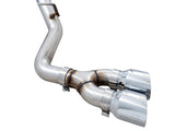 AWE Tuning 4th Gen GM 1500 5.3L 0FG Catback Dual Side Exit (Flat Bumper) - Chrome Tips AWE Tuning Catback  AXOPROS