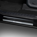 Putco 15-20 Ford F-150 - SuperCrew w/ F-150 Etchinng (4pcs) Black Platinum Door Sills Putco Door Panels  AXOPROS