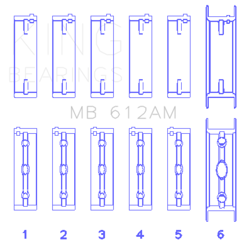 King Volvo 520/B5252 Main Bearing Set - Size STD King Engine Bearings Bearings  AXOPROS
