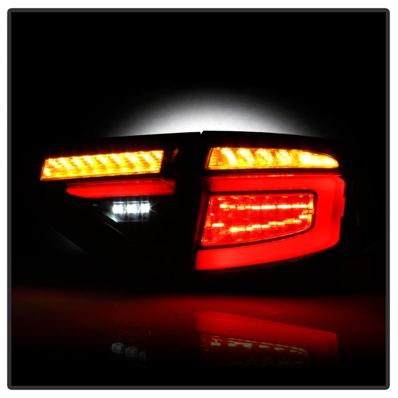 Spyder 08-14 Subara Impreza WRX Hatchback LED Tail Lights Seq Signal Black ALT-YD-SI085D-SEQ-BK SPYDER Tail Lights  AXOPROS