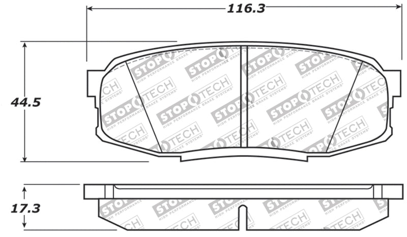 StopTech 13-18 Toyota Land Cruiser Performance Rear Brake Pads Stoptech Brake Pads - Performance  AXOPROS