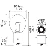 Hella Bulb 635 12V 35W Ba20S B11 F2 (MOQ 10) Hella Bulbs  AXOPROS