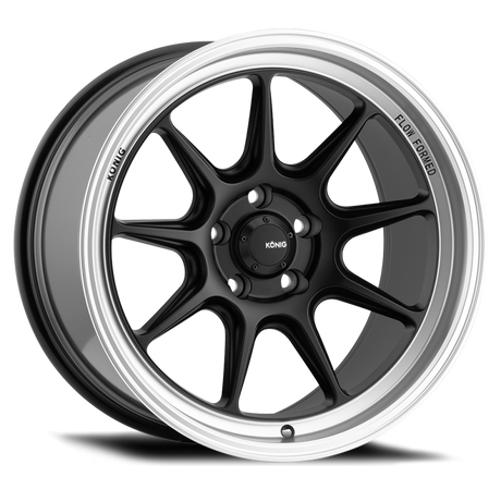 Konig Countergram 15x7.5 4x100 ET35 Matte Black / Matte Machined Lip Konig Wheels - Cast  AXOPROS
