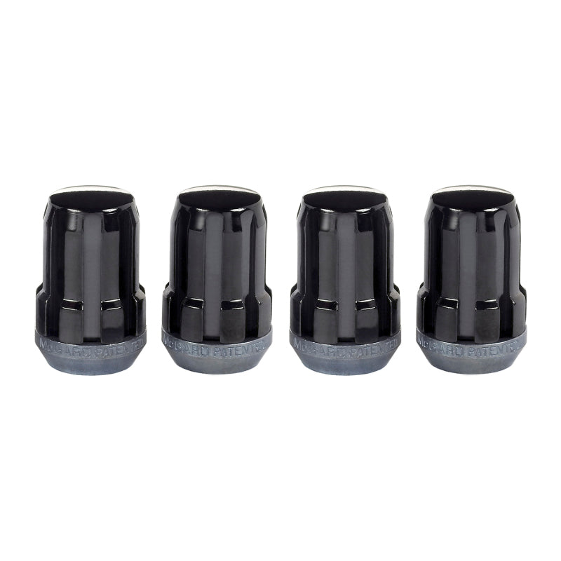 McGard SplineDrive Lug Nut (Cone Seat) M12X1.5 / 1.24in. Length (4-Pack) - Black (Req. Tool) McGard Lug Nuts  AXOPROS