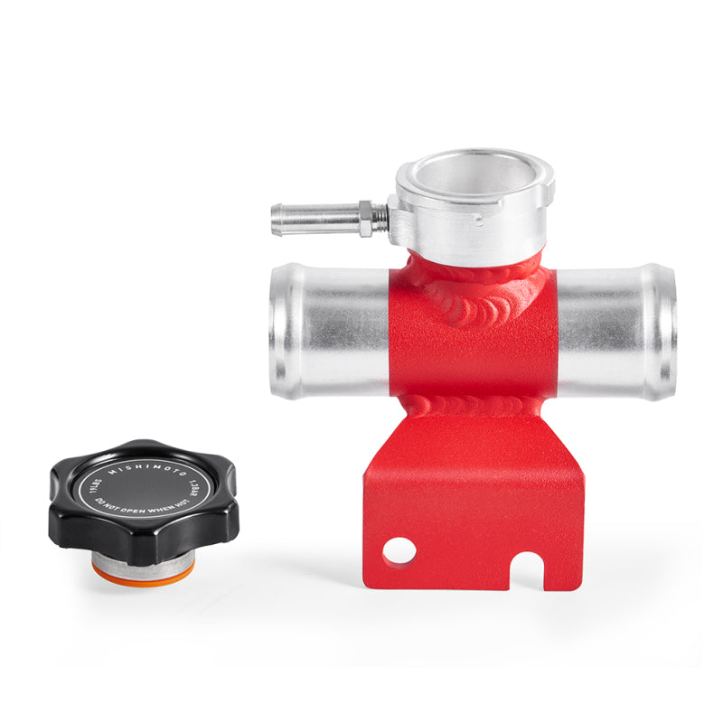Mishimoto 08-15 Mitsubishi Lancer Evo X Coolant Fill Inlet - Red Mishimoto Coolant Fill Necks  AXOPROS