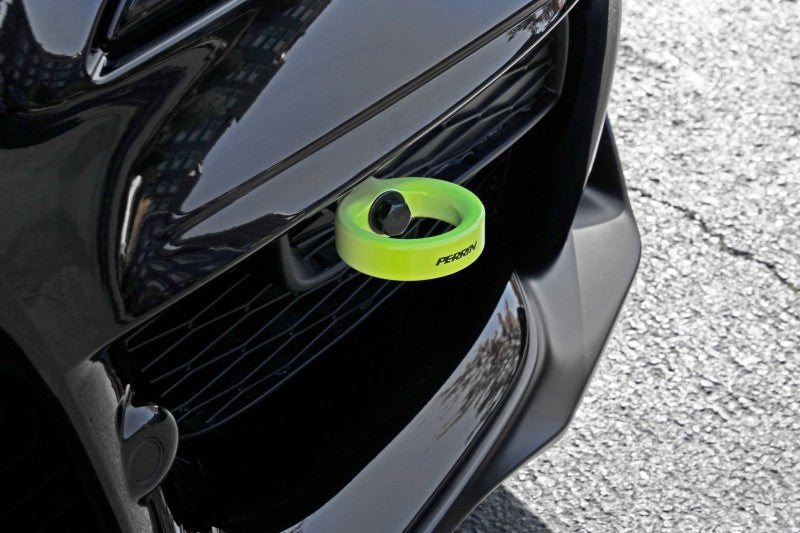 Perrin 2020 Toyota Supra Tow Hook Kit (Front) - Neon Yellow Perrin Performance Tow Hooks  AXOPROS
