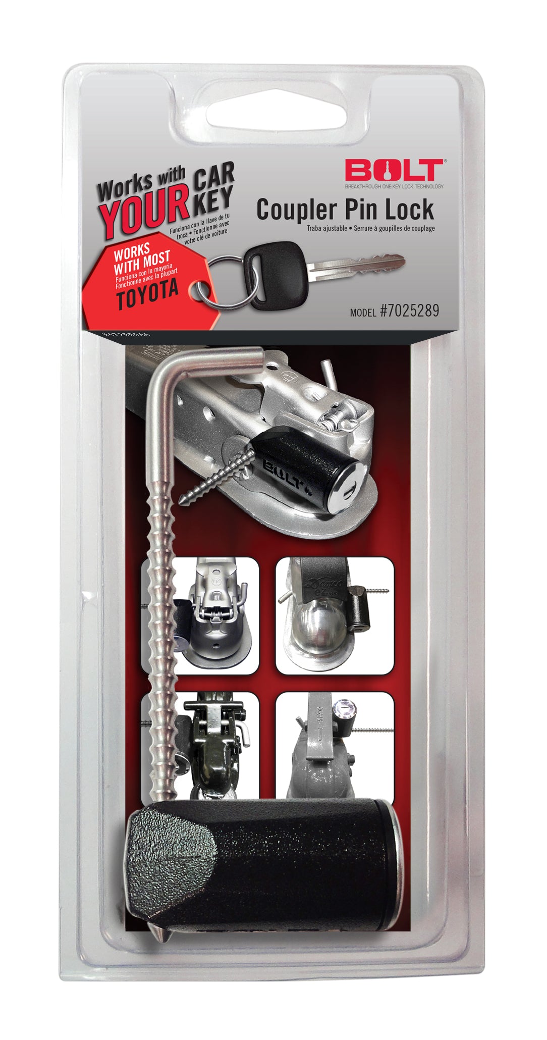 BOLT Coupler Pin Lock Toyota BOLT Trailer Hitch Lock  AXOPROS