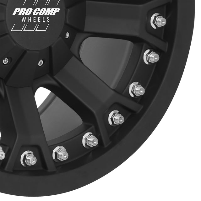 Grind Matte Black 18x9 5x5.5 5BS Offset 0mm Cap P/N 703365500 Pro Comp Wheel  AXOPROS