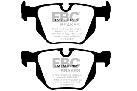EBC 13+ BMW X1 3.0 Turbo (35i) Greenstuff Rear Brake Pads EBC Brake Pads - Performance  AXOPROS
