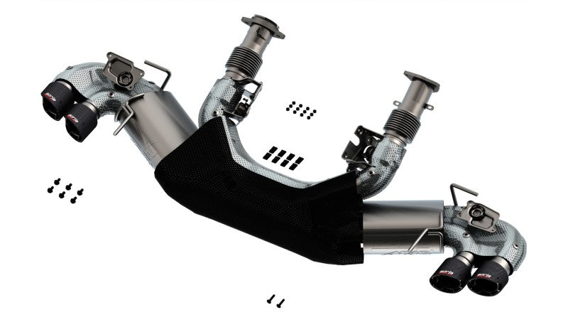 Borla 2020 Chevrolet Corvette C8 6.2L ATAK 3in Exhaust System Dual Round Angle Cut Carbon Fiber Tips Borla Catback  AXOPROS
