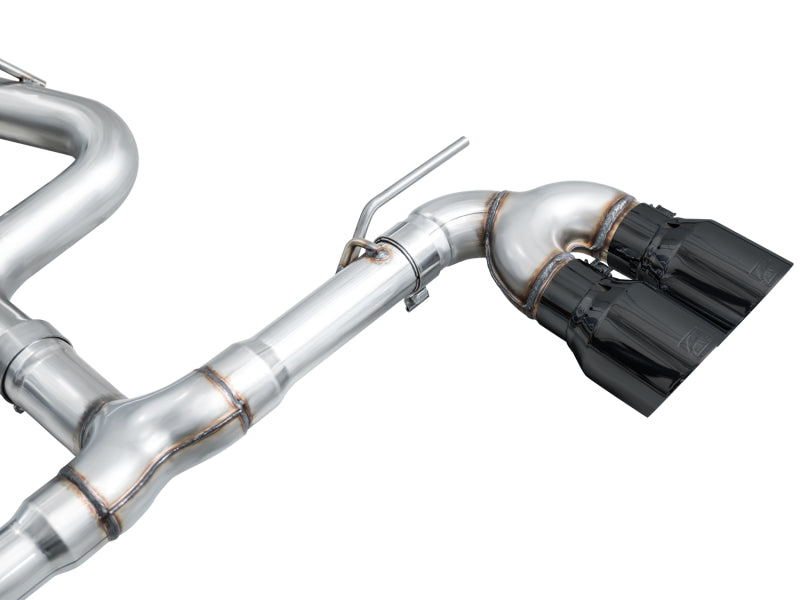 AWE MK8 Volkswagen Golf R 3in Track Edition Quad Exhaust - Diamond Black Tips AWE Tuning Catback  AXOPROS