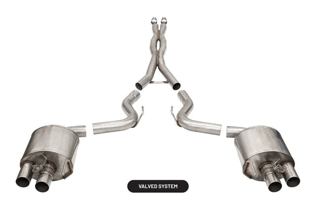 Corsa 2015-2020 Ford Mustang GT350/R 5.2L V8 Dual Rear Cat-Back- Stainless Dual Rear Exit CORSA Performance Catback  AXOPROS