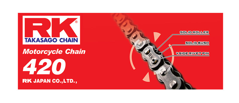 RK Chain 420-124 - Natural RK Chain Chains  AXOPROS