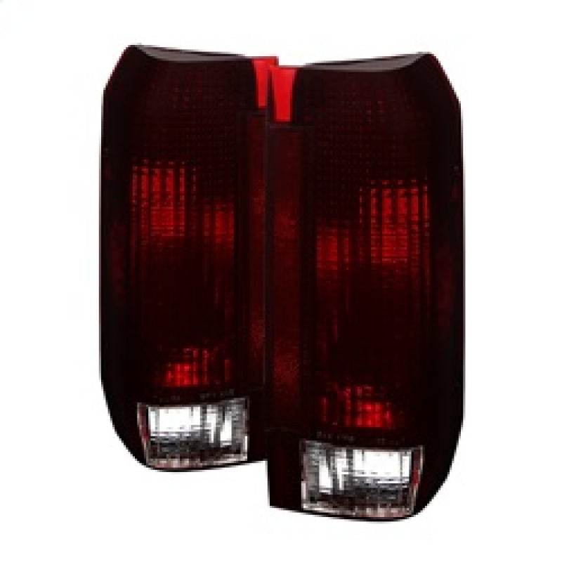 Xtune Ford Bronco F150 F250 F350 F450 92-96 OE Style Tail Lights Red Smoked ALT-JH-FB92-OE-RSM SPYDER Tail Lights  AXOPROS