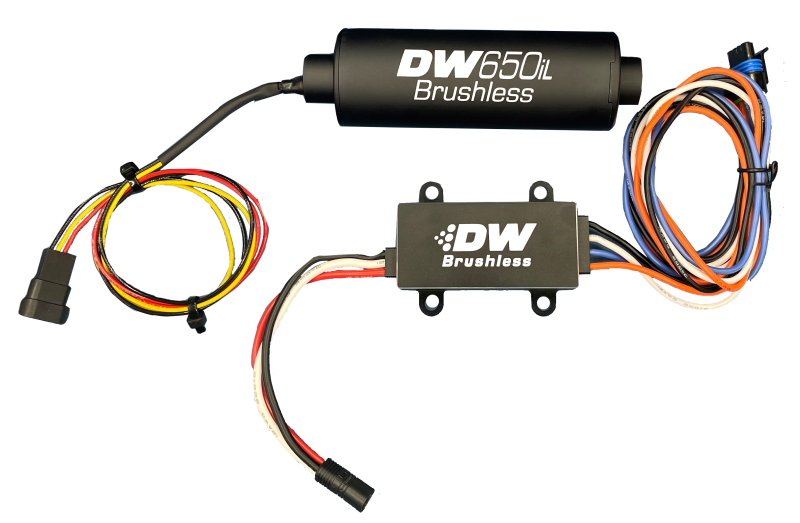 DeatschWerks DW650iL Series 650LPH In-Line External Fuel Pump w/ Single/Dual-Speed Controller DeatschWerks Fuel Pumps  AXOPROS
