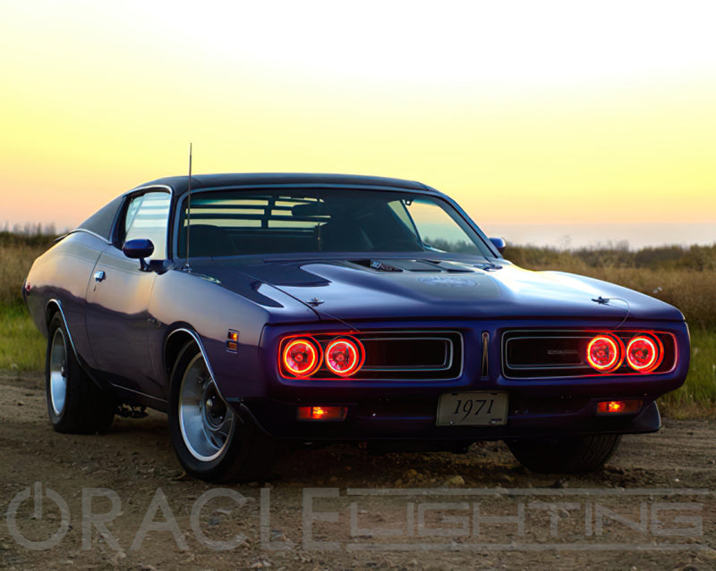 Oracle Pre-Installed Lights 5.75 IN. Sealed Beam - Red Halo SEE WARRANTY ORACLE Lighting Headlights  AXOPROS