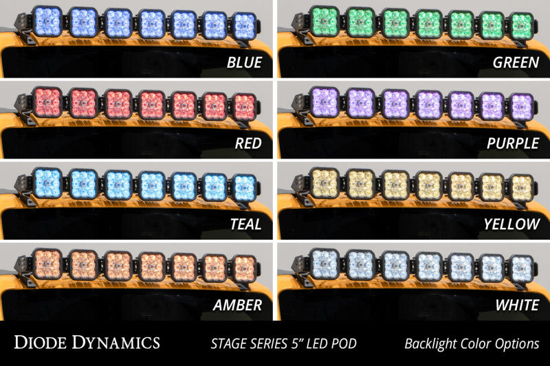 Diode Dynamics Bronco SS5 Sport CrossLink Windshield - White Combo Lightbar Kit Diode Dynamics Light Bars & Cubes  AXOPROS