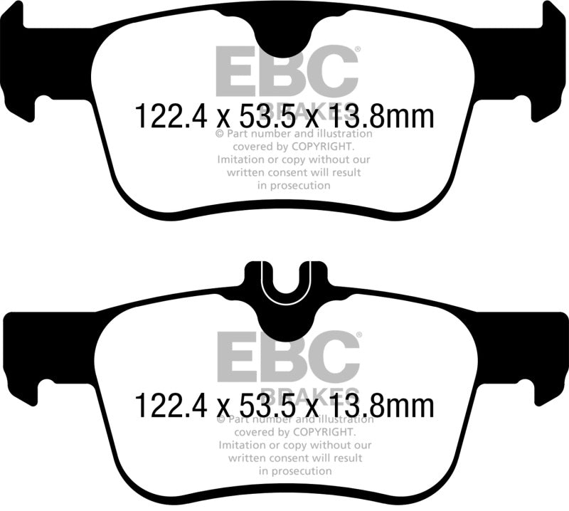 EBC 2017+ Honda Civic Turbo Type-R 2.0L Yellowstuff Rear Brake Pads EBC Brake Pads - Performance  AXOPROS
