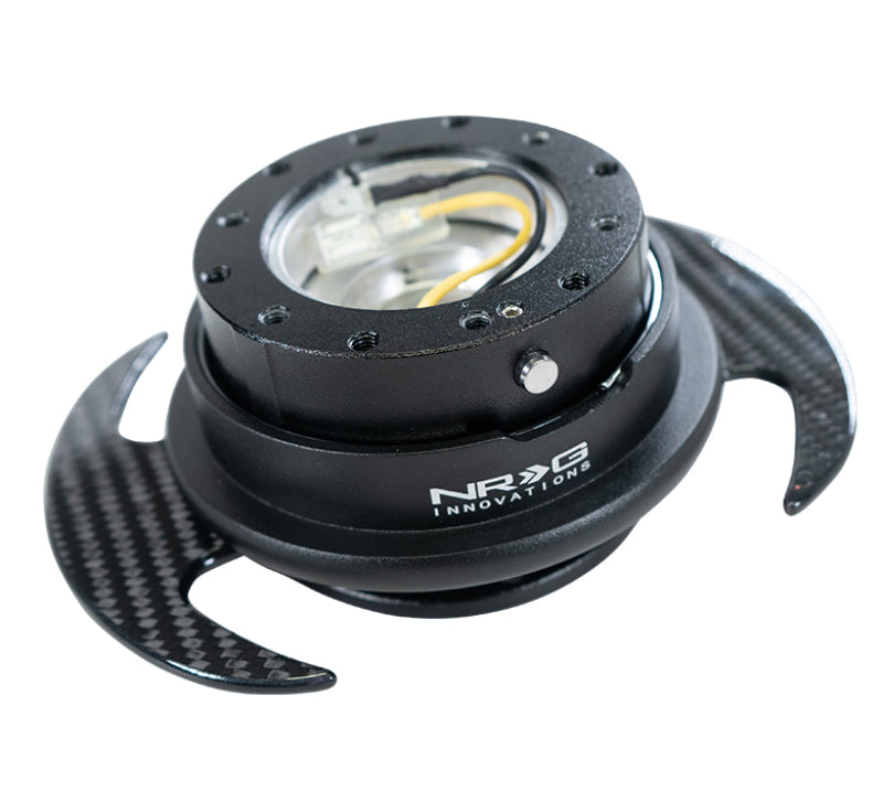 NRG Quick Release Kit Gen 3.0 - Black Body / Black Ring w/ Carbon Fiber Handles NRG Quick Release Adapters  AXOPROS