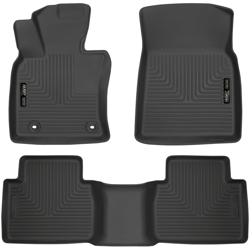 Husky Liners 2018 Toyota Camry Weatherbeater Black Front & 2nd Seat Floor Liners Husky Liners Floor Mats - Rubber  AXOPROS