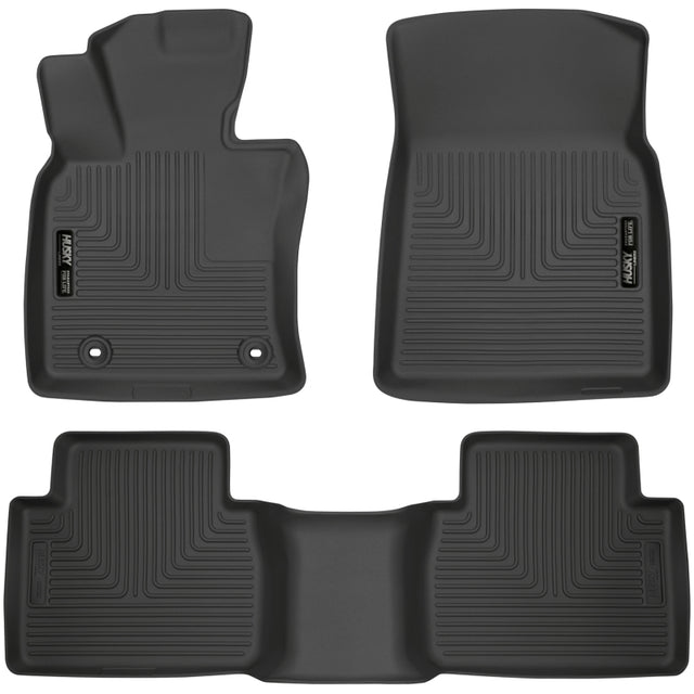 Husky Liners 2018 Toyota Camry Weatherbeater Black Front & 2nd Seat Floor Liners Husky Liners Floor Mats - Rubber  AXOPROS
