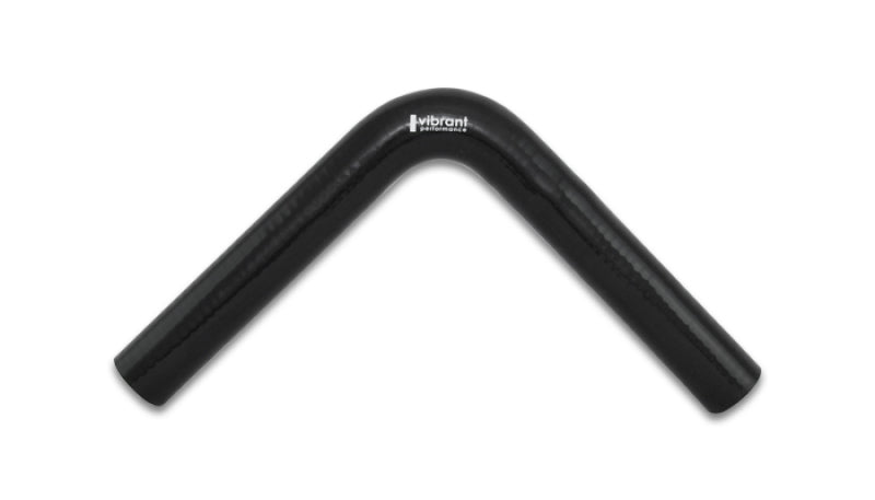 Vibrant 4 Ply Reinforced Silicone Elbow Connector - 1in ID x 8in Leg 90 Deg Elbow (BLACK) Vibrant Silicone Couplers & Hoses  AXOPROS