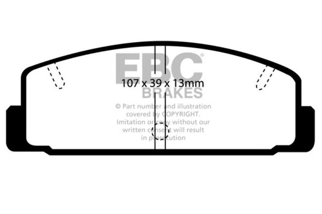 EBC 03-04 Mazda Protege 2.0 Turbo (Mazdaspeed) Yellowstuff Rear Brake Pads EBC Brake Pads - Performance  AXOPROS