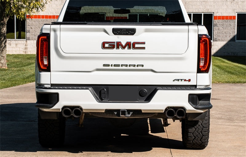 Corsa 19-23 GMC Sierra 1500 Cat-Back Dual Rear Exit with Twin 4in Black Powder Coat Pro-Series Tips CORSA Performance Catback  AXOPROS