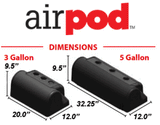 Ridetech RidePro E5 Air Ride Suspension Control System 5 Gallon Dual Compressor AirPod 1/4in Valves Ridetech Air Compressor Systems  AXOPROS