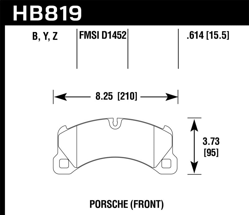 Hawk 11-13 Porsche Cayenne HPS 5.0 Front Brake Pads Hawk Performance Brake Pads - Performance  AXOPROS