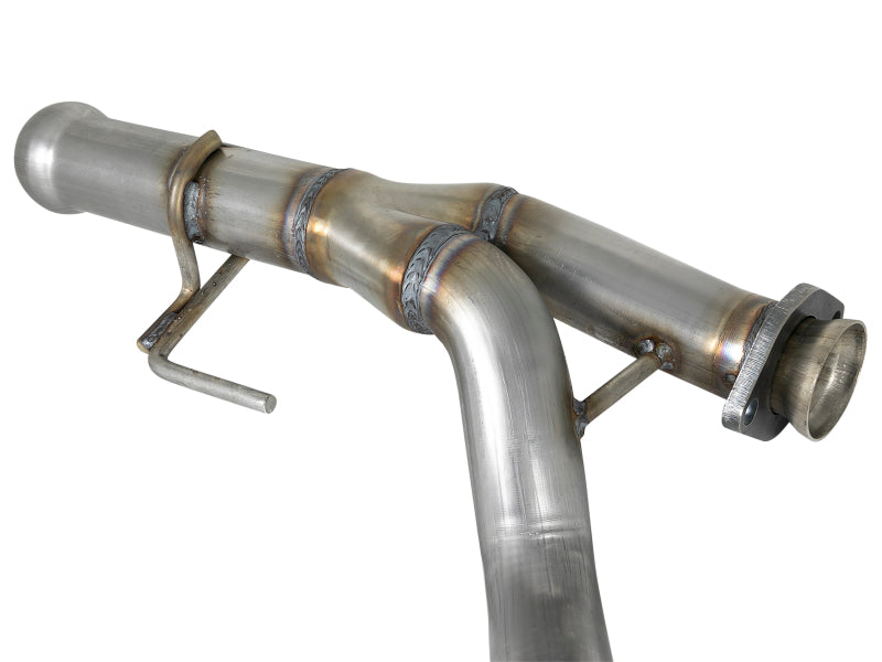 aFe POWER Twisted Steel Y-Pipe 2-1/4in 409 SS Exhaust System 2018 Jeep Wrangler (JL) V6-3.6L aFe X Pipes  AXOPROS